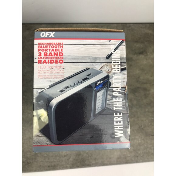 OFX 3 Band AM/FM Shortband Radio Bluetooth Rechargeable With LED Flashlight - Picture 11 of 11